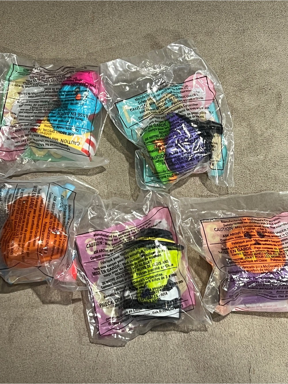 Mcdonalds happy meal toys 1998 Halloween lot of 5 Ronald Grimace Nugget